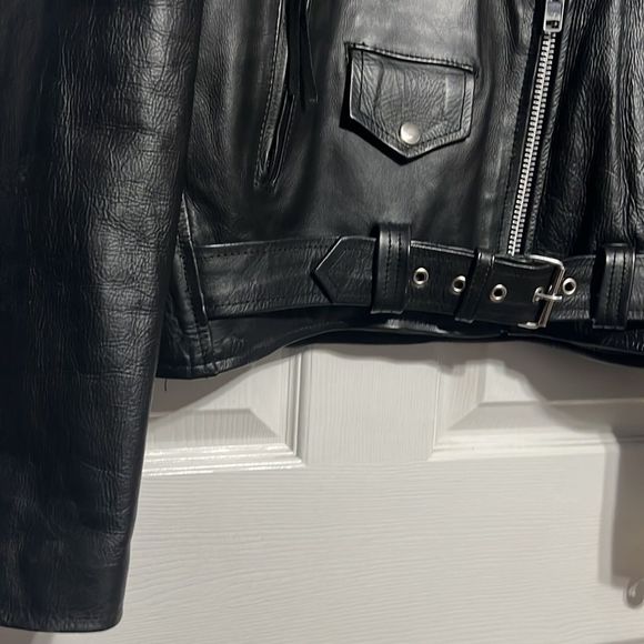 Classic Black Leather Jacket - Picture 3 of 11